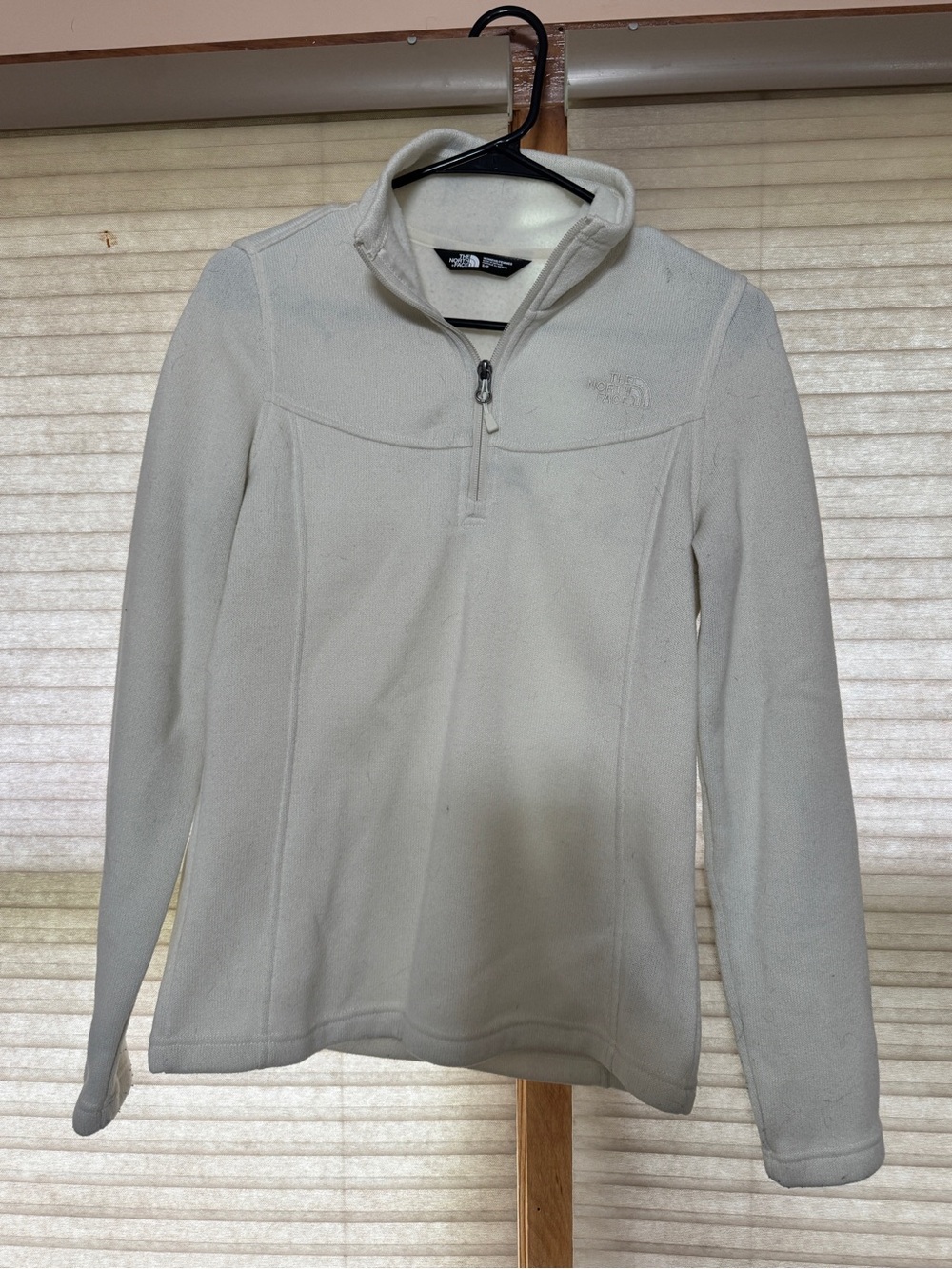 The North Face White Quarter-Zip Knit/Fleece Pullover